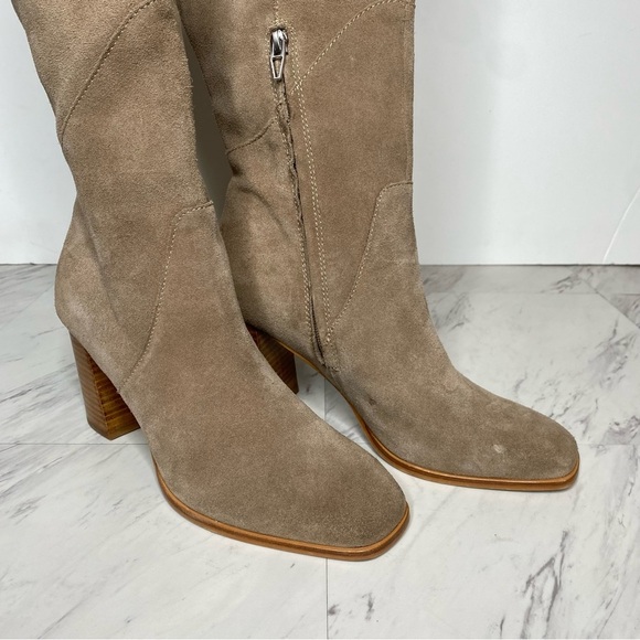 Dolce Vita Flin Gray Suede Heeled Tall Boot 9 1/2 - Picture 11 of 16